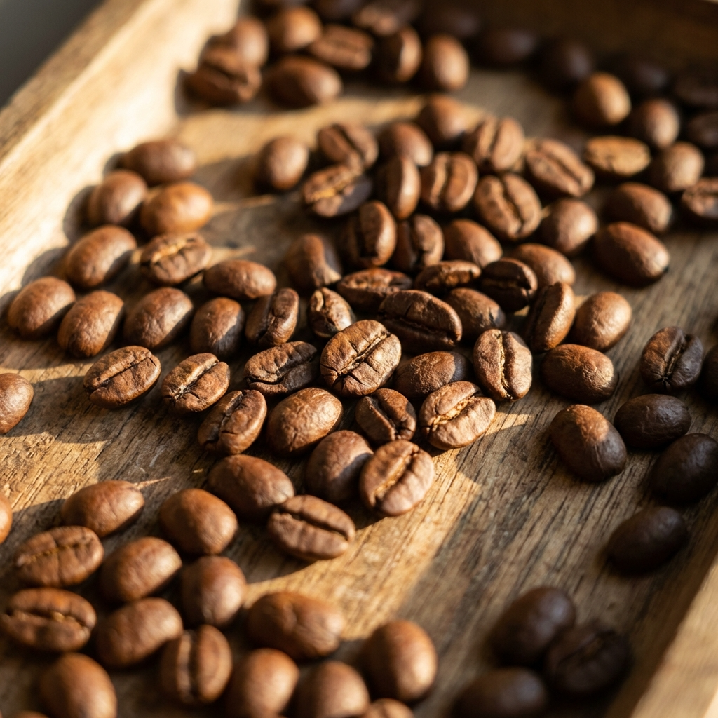 Home 焙煎されたスペシャルティコーヒー豆のクローズアップ